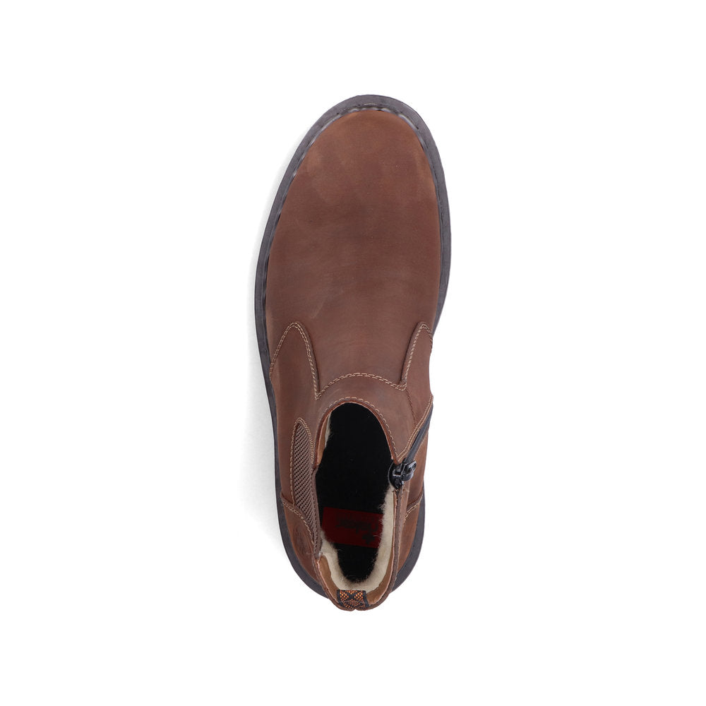 Rieker Men's Waxy Nubuck Elastic Sided Chelsea Boot