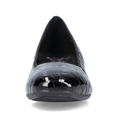 Rieker Ladies Croco Low Heel Court Shoe