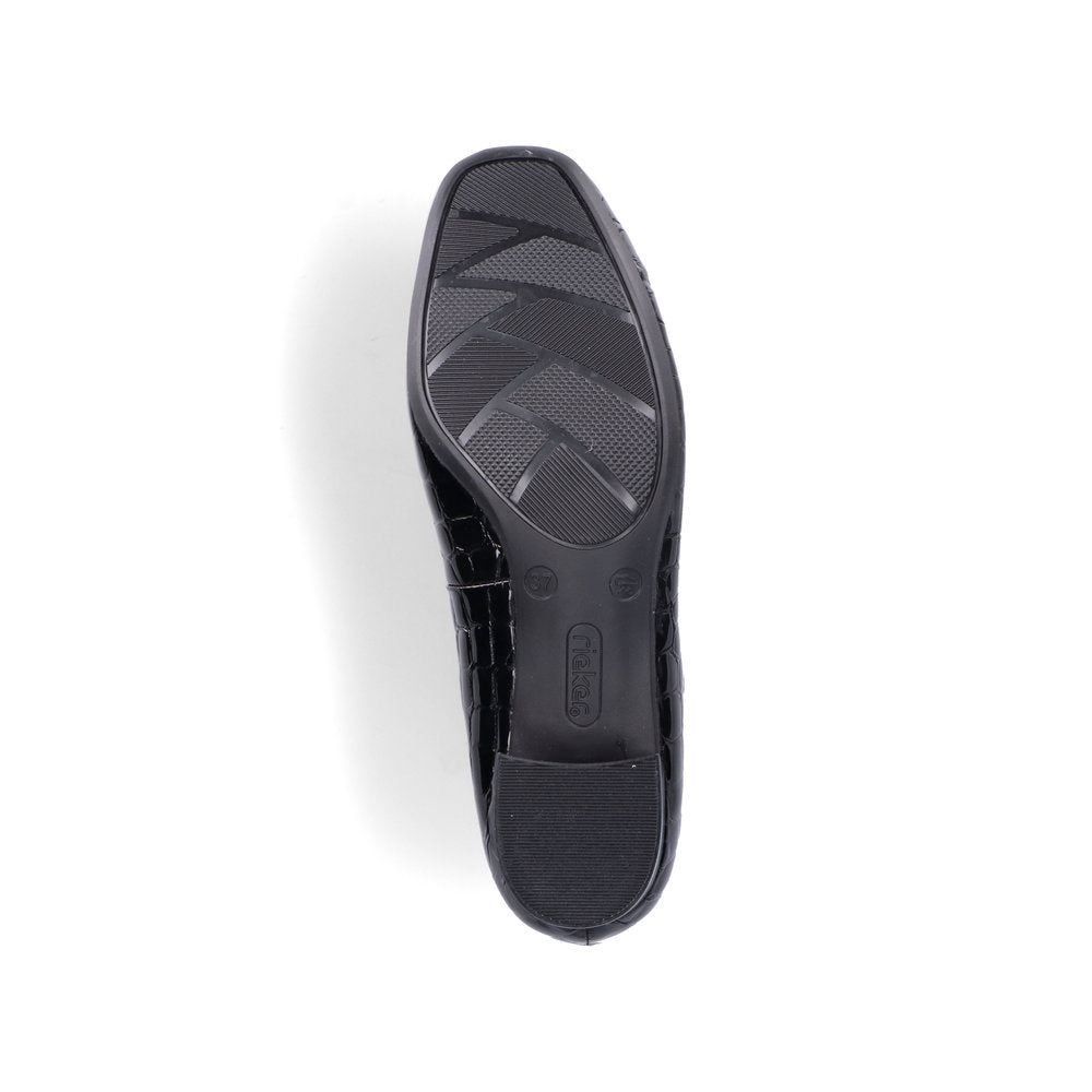 Rieker Ladies Croco Low Heel Court Shoe