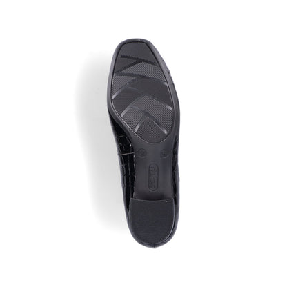 Rieker Ladies Croco Low Heel Court Shoe