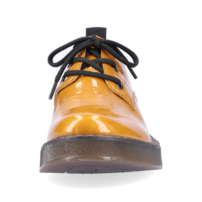 Rieker Ladies Chunky Sole Patent Lace Up Shoe