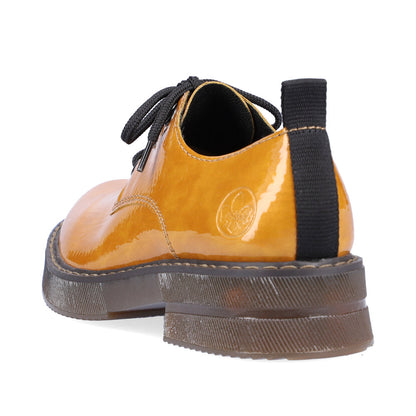Rieker Ladies Chunky Sole Patent Lace Up Shoe