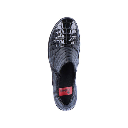 Rieker Ladies Croco Leather Shoe Boot