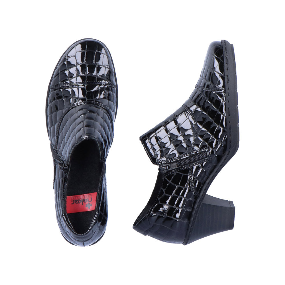 Rieker Ladies Croco Leather Shoe Boot