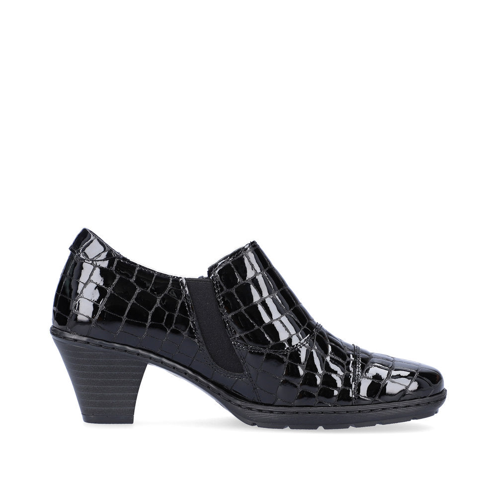 Rieker Ladies Croco Leather Shoe Boot