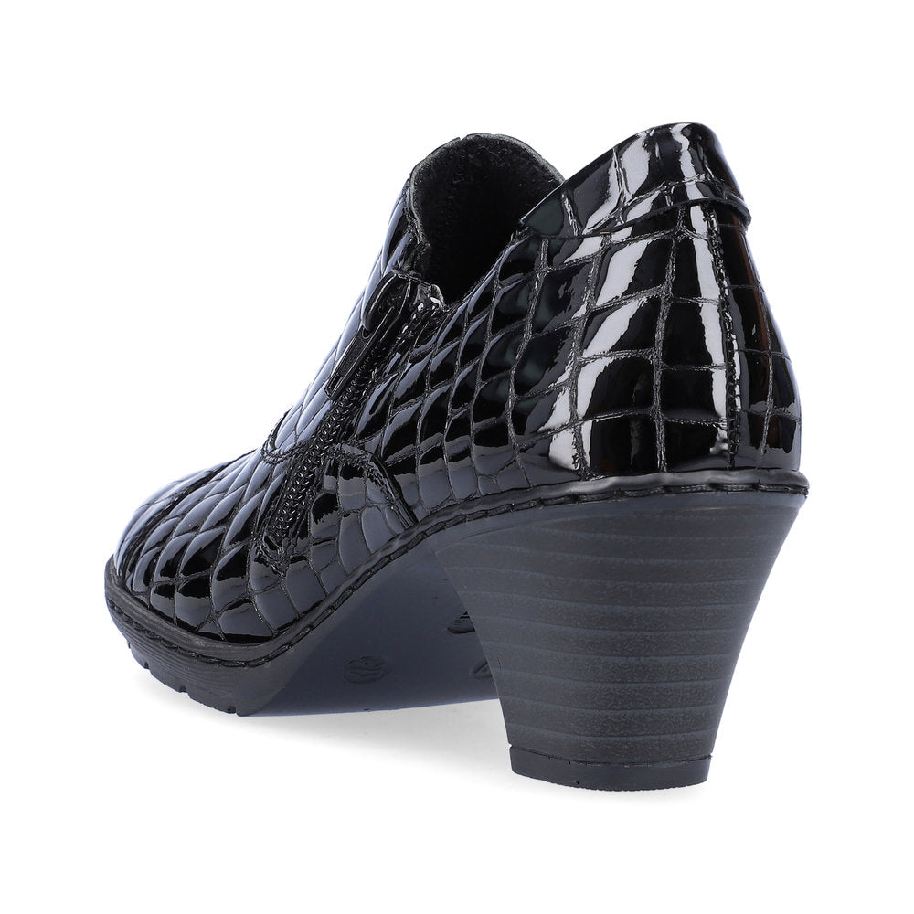 Rieker Ladies Croco Leather Shoe Boot