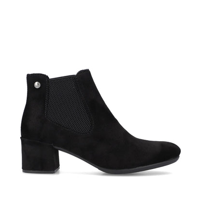 Rieker Ladies Block Heel Microfibre Ankle Boot