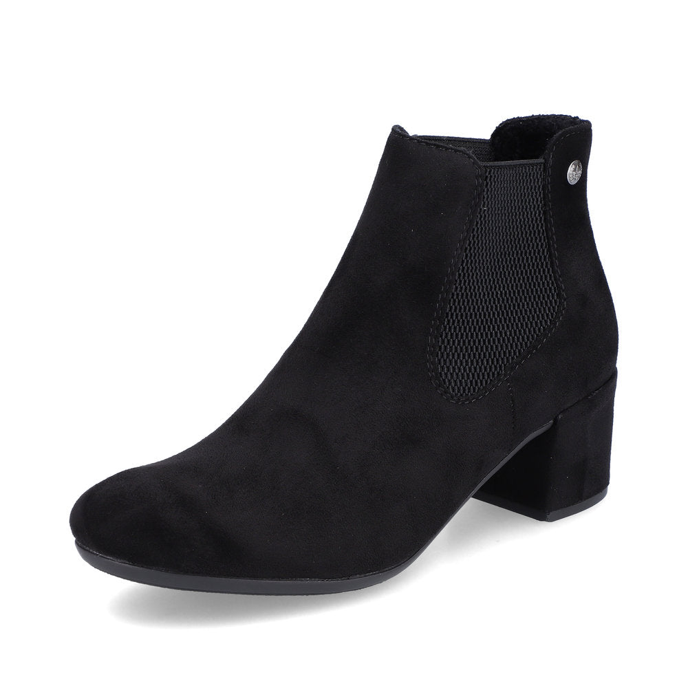 Rieker Ladies Block Heel Microfibre Ankle Boot