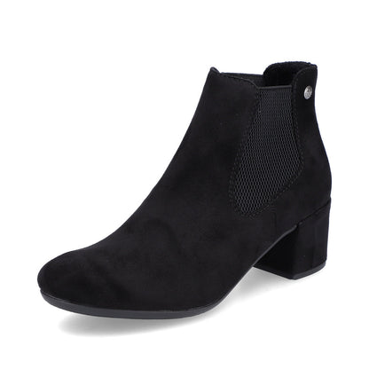 Rieker Ladies Block Heel Microfibre Ankle Boot