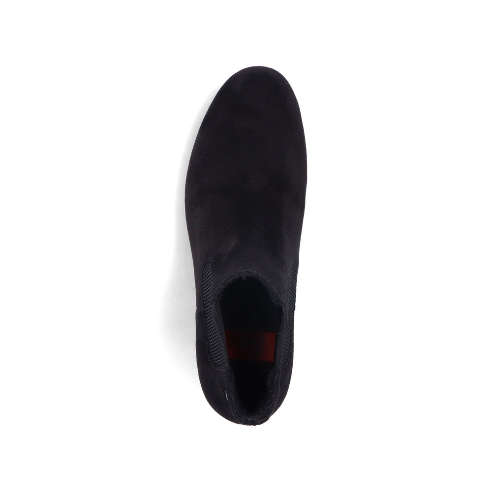 Rieker Ladies Block Heel Microfibre Ankle Boot