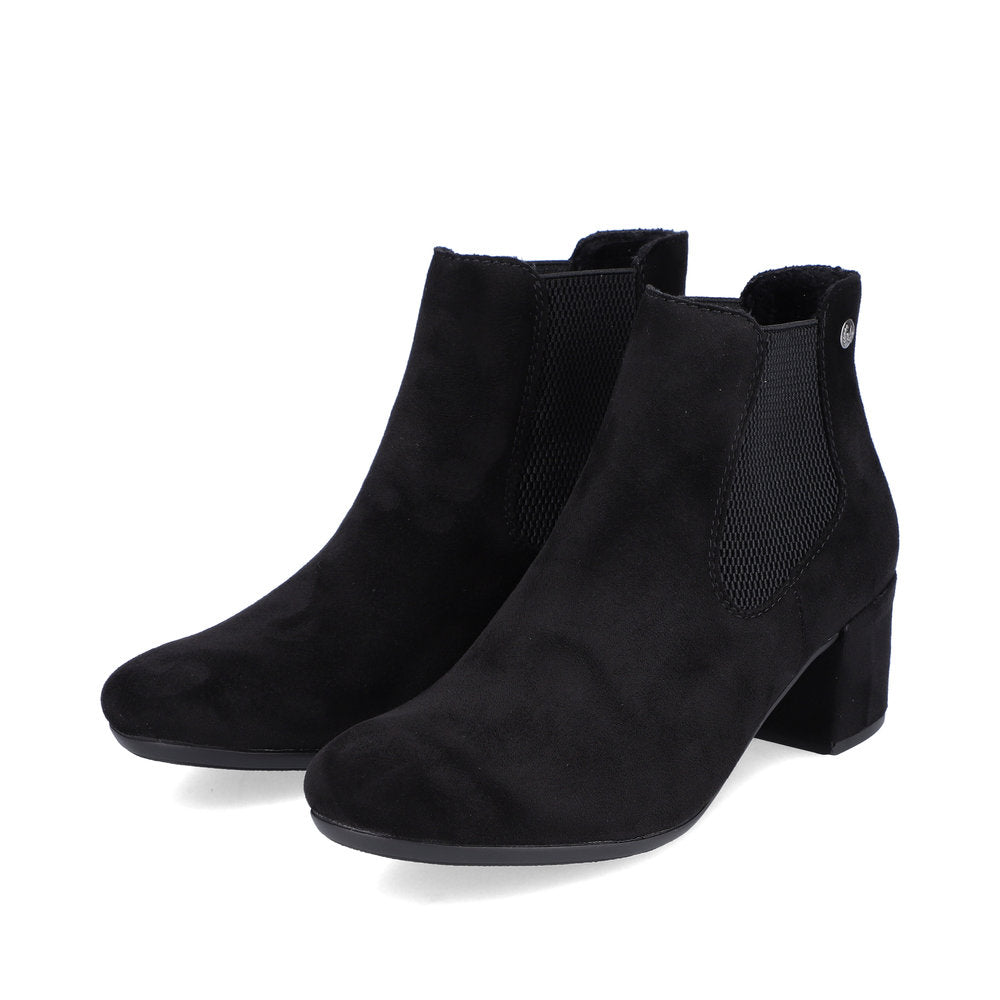 Rieker Ladies Block Heel Microfibre Ankle Boot