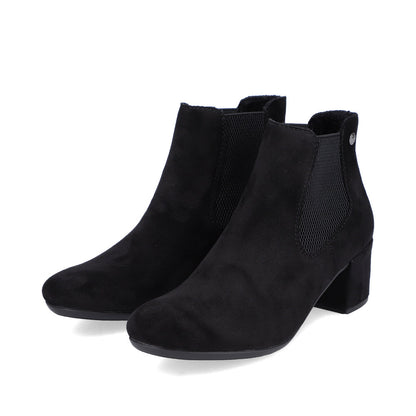 Rieker Ladies Block Heel Microfibre Ankle Boot