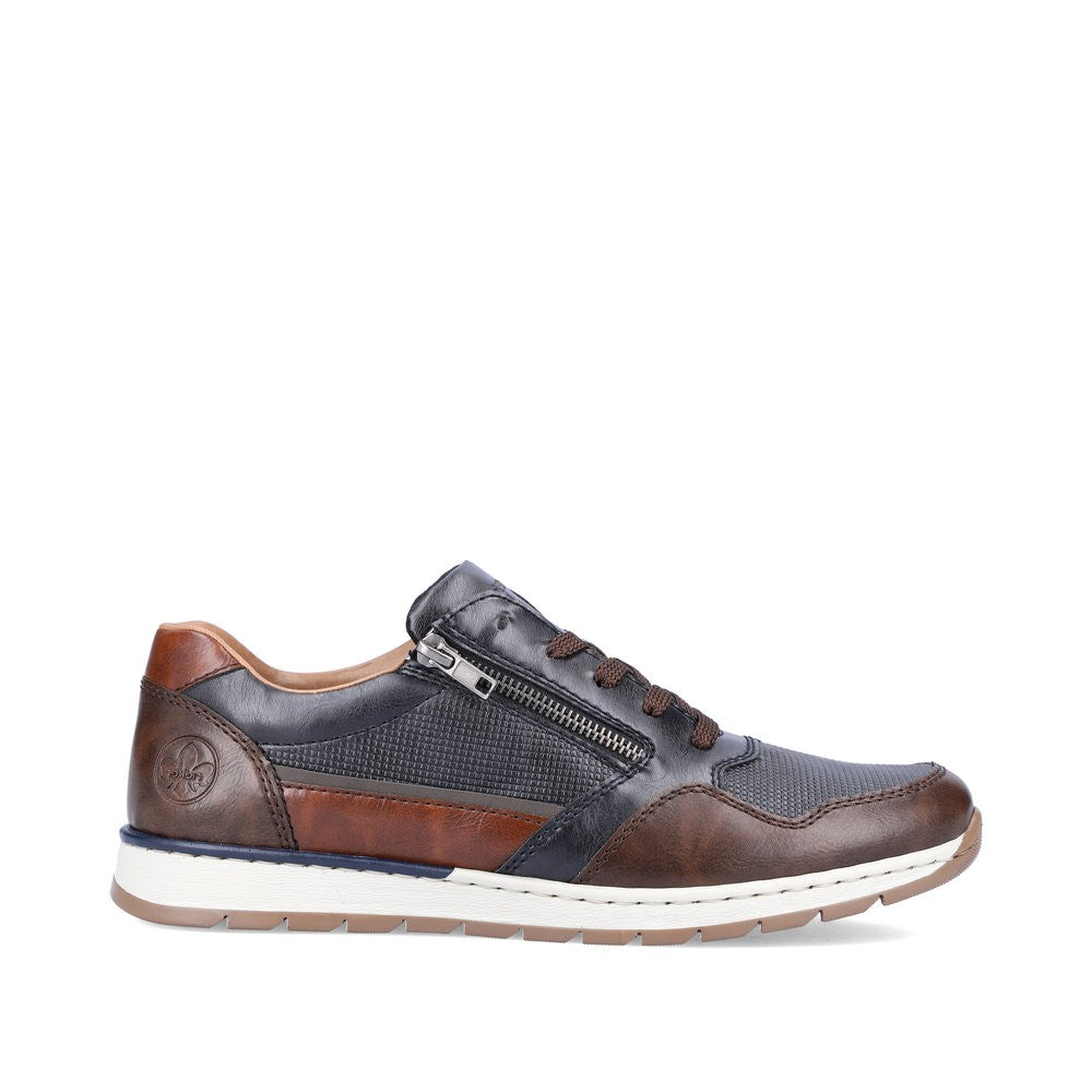 Rieker Men's Zip Sided Lace Up Sneaker