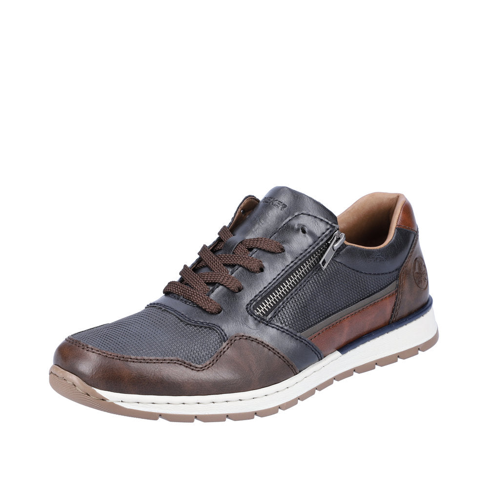 Rieker Men's Zip Sided Lace Up Sneaker