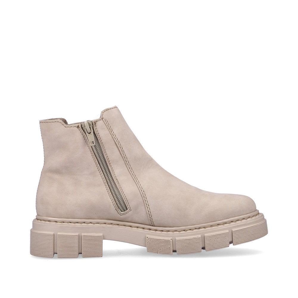 Rieker Ladies Chunky Sole Elastic Sided Ankle Boot
