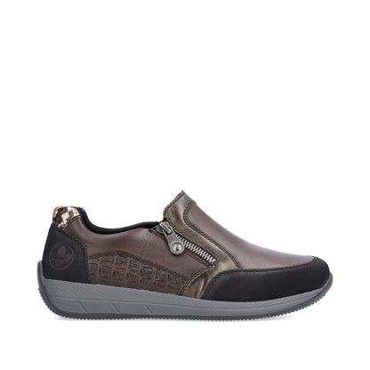 Rieker Ladies Zip Sided Shoe