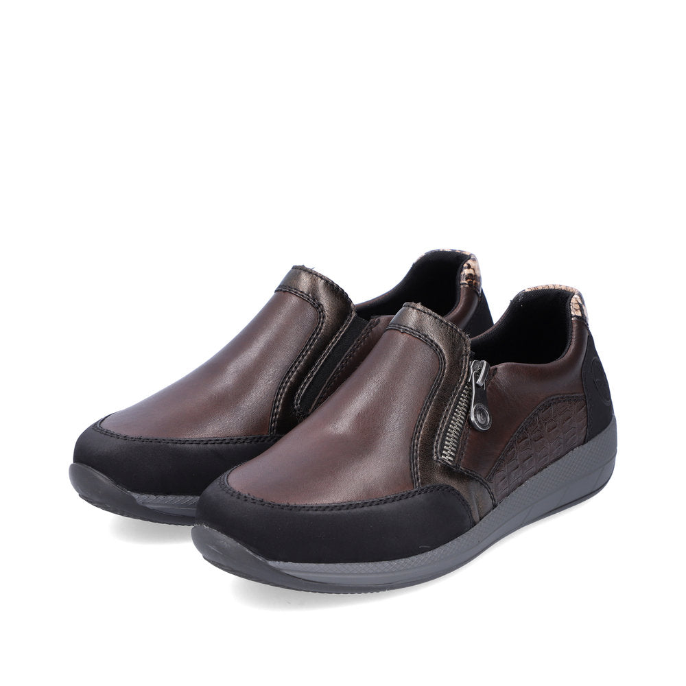 Rieker Ladies Zip Sided Shoe