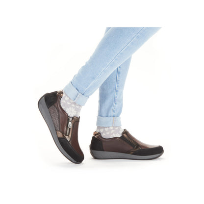 Rieker Ladies Zip Sided Shoe
