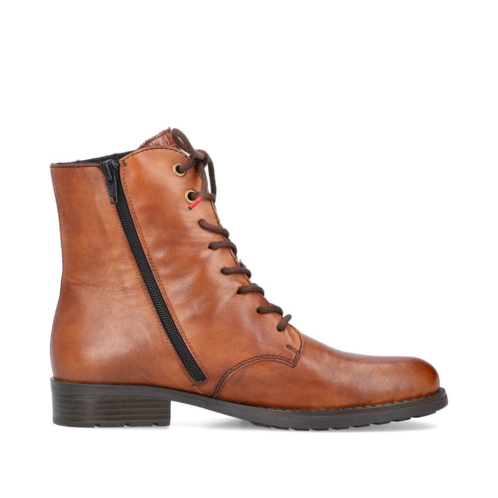 Rieker Ladies Lace Up Low Heel Ankle Boot