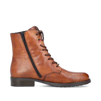 Rieker Ladies Lace Up Low Heel Ankle Boot