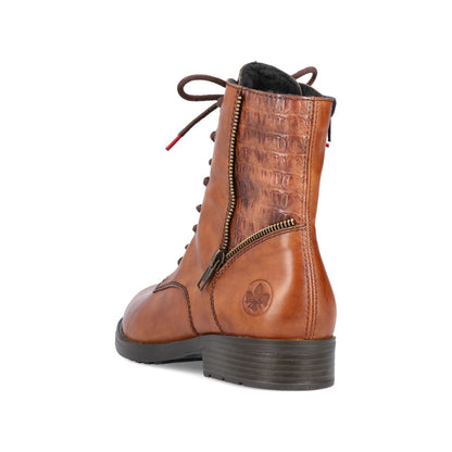 Rieker Ladies Lace Up Low Heel Ankle Boot