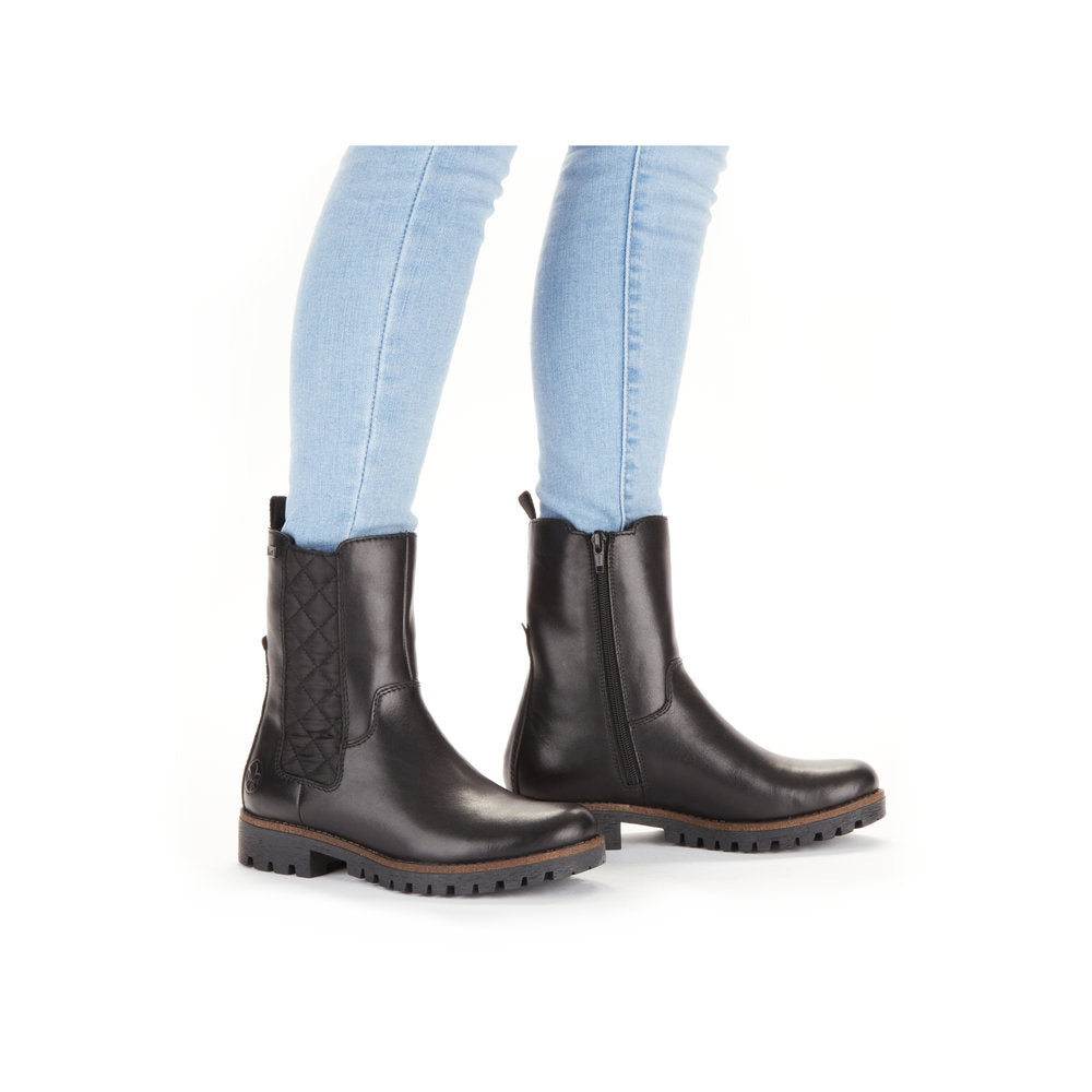 Rieker ladies Tex lined Chunky sole ankle Boot