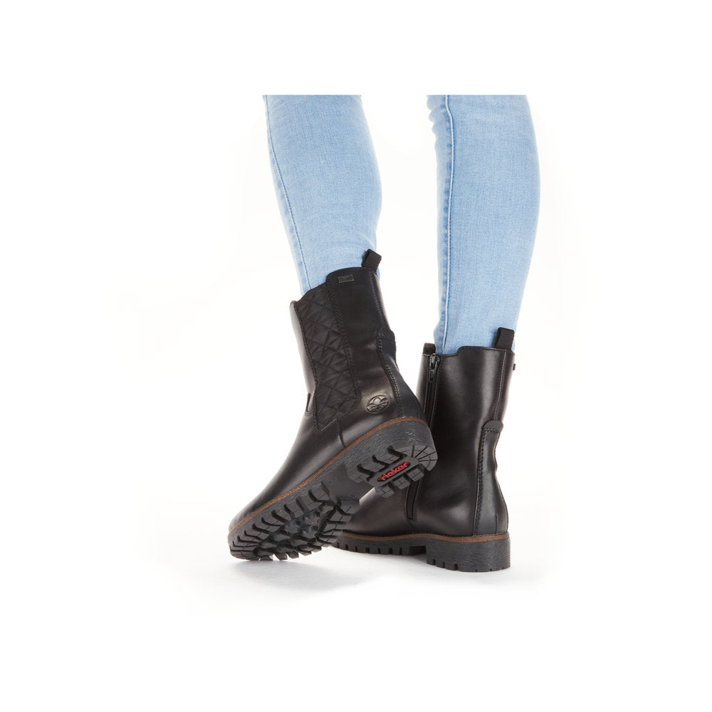 Rieker ladies Tex lined Chunky sole ankle Boot