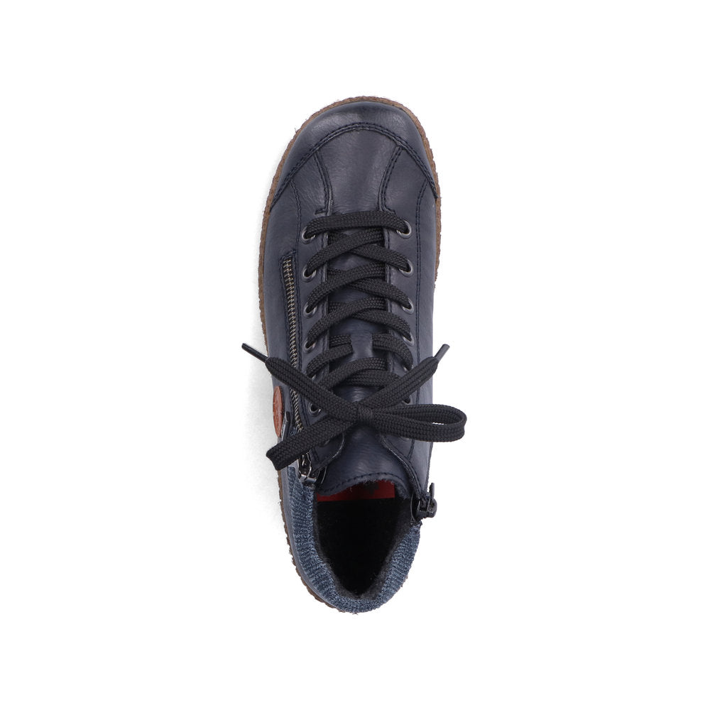 Rieker Ladies Knitted Cuff lace Up ankle Boot