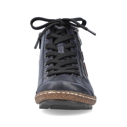 Rieker Ladies Knitted Cuff lace Up ankle Boot