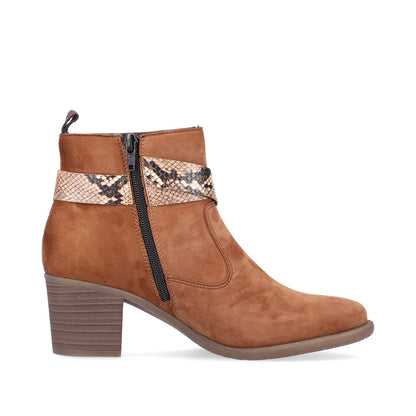 Rieker Ladies Cross Strap suede Ankle Boot