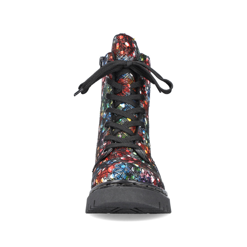 Rieker ladies Floral Print Lace Up Ankle Boot