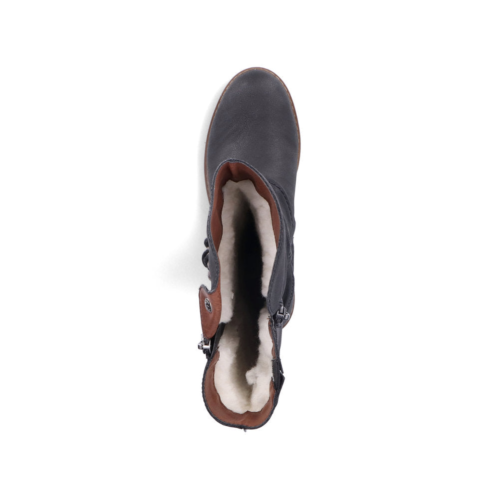Rieker Ladies Zip Sided Long Boot