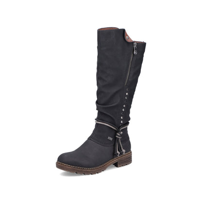 Rieker Ladies Zip Sided Long Boot
