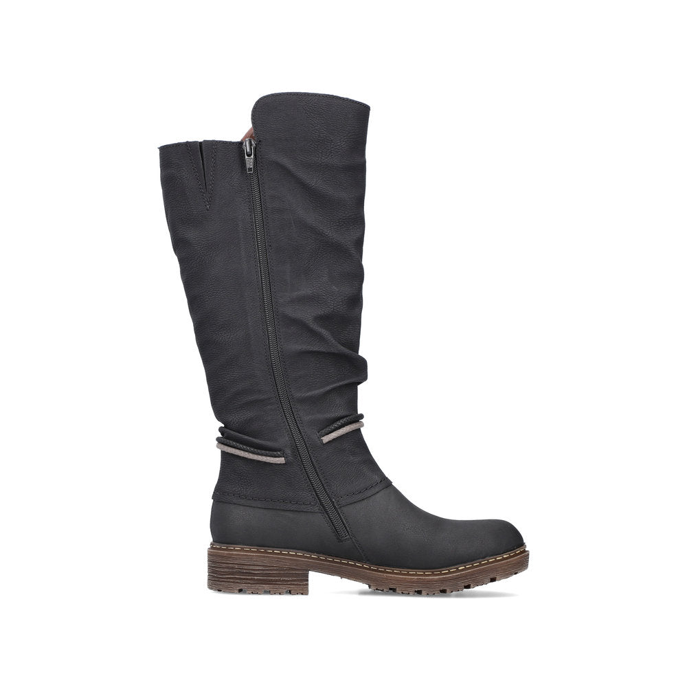 Rieker Ladies Zip Sided Long Boot