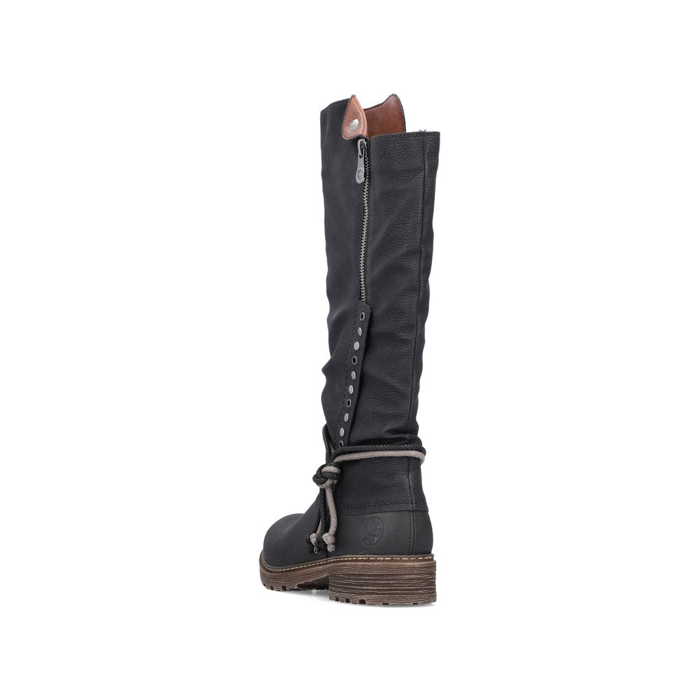 Rieker Ladies Zip Sided Long Boot