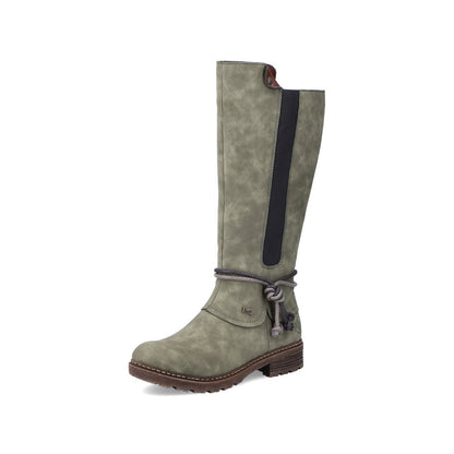 Rieker Ladies Mid Calf Tex Lined Zip Boot