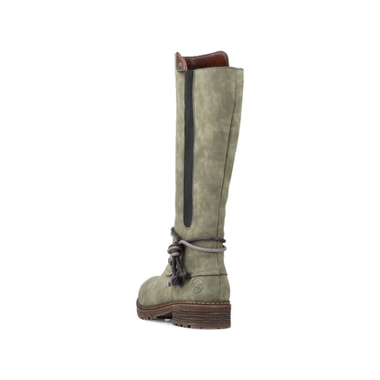 Rieker Ladies Mid Calf Tex Lined Zip Boot