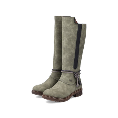 Rieker Ladies Mid Calf Tex Lined Zip Boot