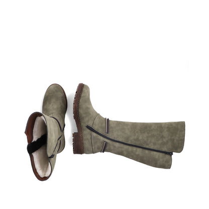 Rieker Ladies Mid Calf Tex Lined Zip Boot