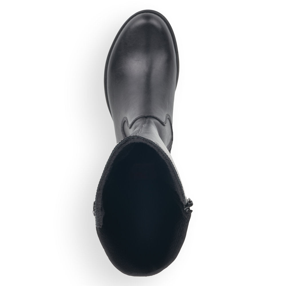 Rieker Ladies Knee High Zip Sided Boot