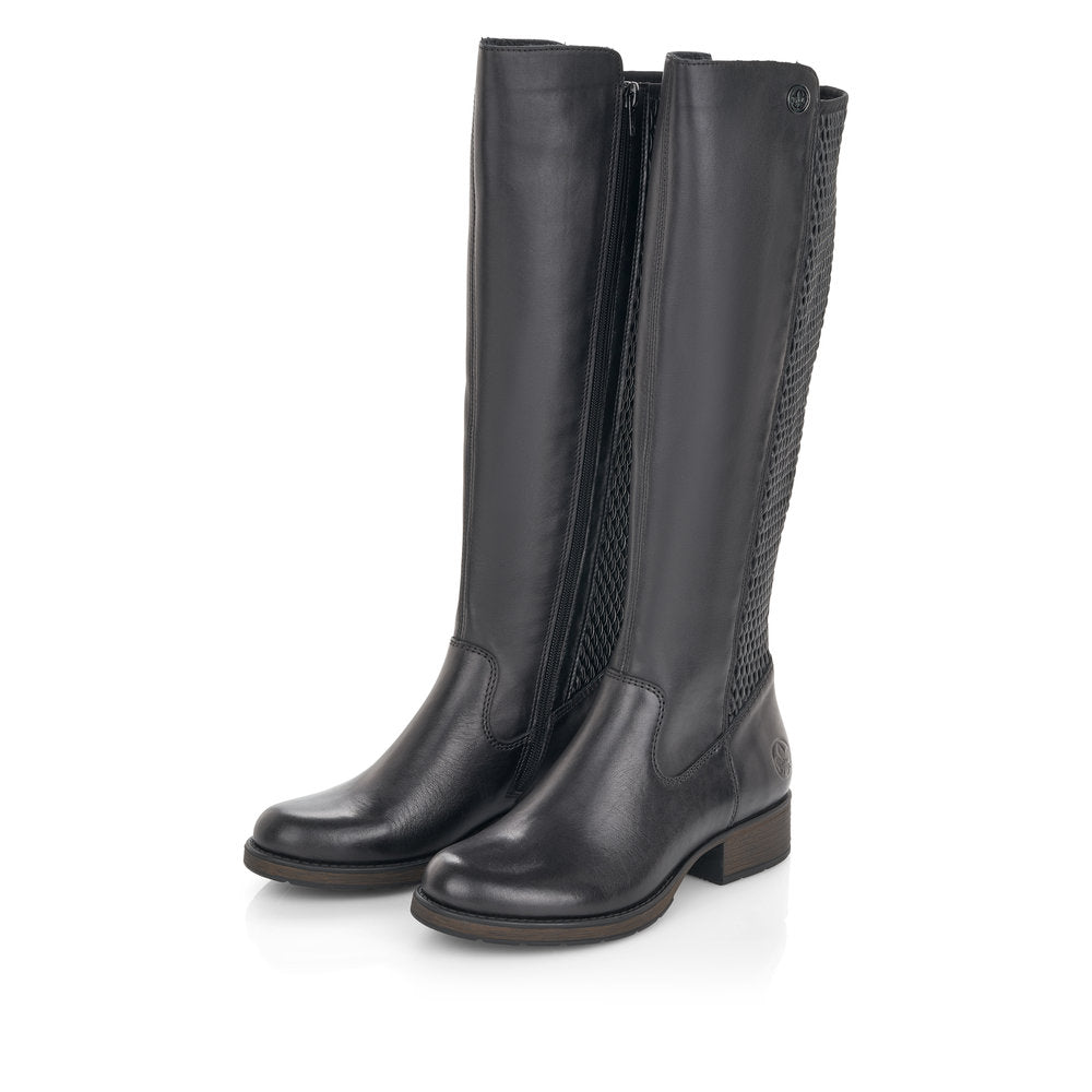 Rieker Ladies Knee High Zip Sided Boot