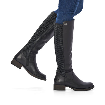 Rieker Ladies Knee High Zip Sided Boot