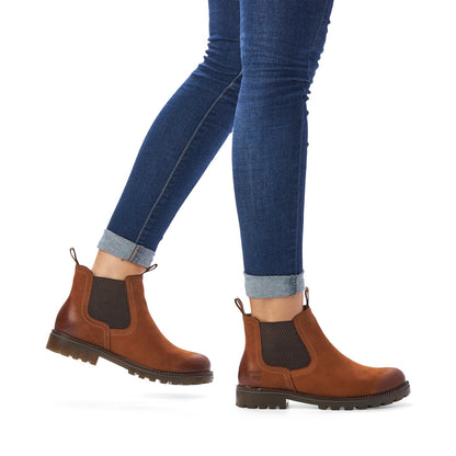 Remonte Ladies Chunky Sole Elastic Side Chelsea Boot