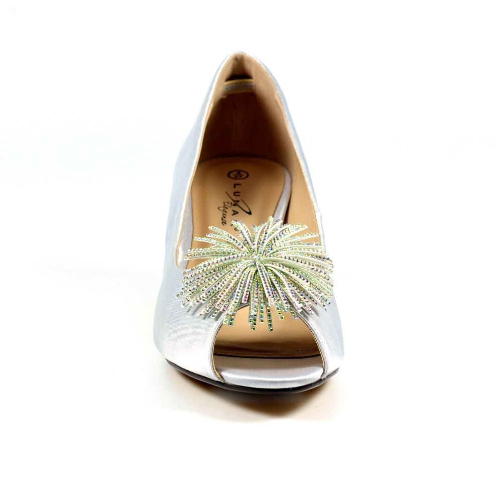 Lunar Ladies Lucia Pom Pom Court Shoe