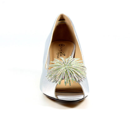Lunar Ladies Lucia Pom Pom Court Shoe