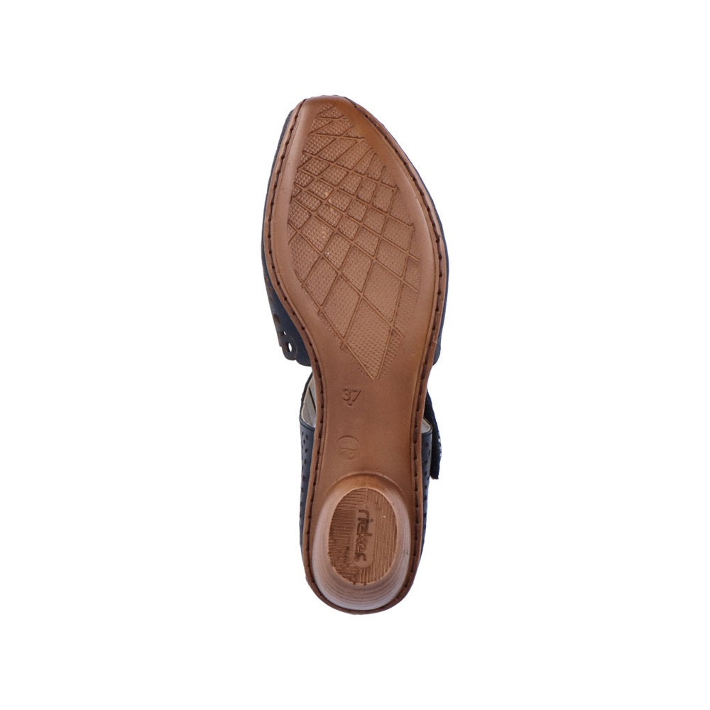 Rieker Ladies Mary Jane Shoe Lazer Cut Detail