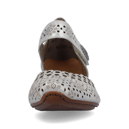 Rieker Ladies Mary Jane Shoe Lazer Cut Detail