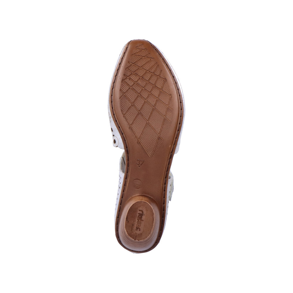 Rieker Ladies Mary Jane Shoe Lazer Cut Detail
