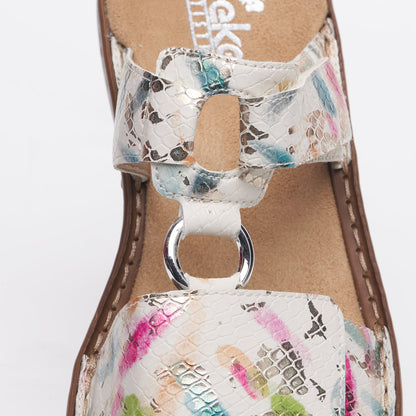 Rieker Ladies Velcro Adjustable Backless Sandal
