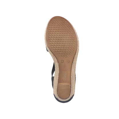 Rieker Ladies Elastic Straps Wedge Heel Sandal